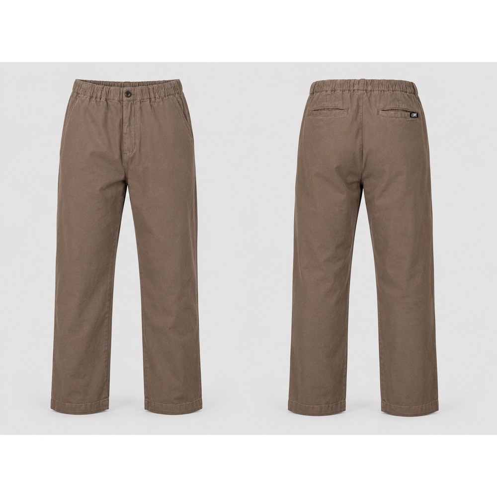 Cove USA Chino Pants Men's 36/30 Olive Brown Stretch Waist Elastic Athleisure